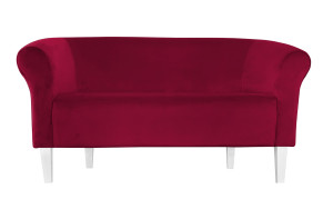 Sofa Milo tkanina Welur : Kolor nogi - Biała, Kolor tkaniny - VELVET - MG31, Typ tkaniny - Velvet, Wysokość nogi - 20 cm