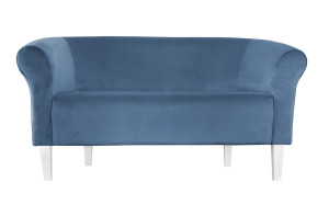Sofa Milo tkanina Welur : Kolor nogi - Biała, Kolor tkaniny - VELVET - MG33, Typ tkaniny - Velvet, Wysokość nogi - 20 cm