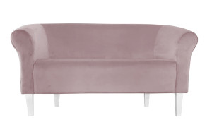 Sofa Milo tkanina Welur : Kolor nogi - Biała, Kolor tkaniny - VELVET - MG55, Typ tkaniny - Velvet, Wysokość nogi - 20 cm