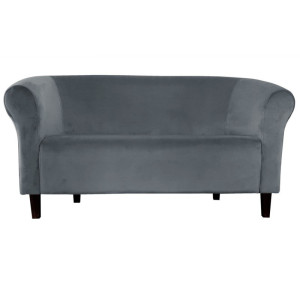 Sofa Milo tkanina Welur : Kolor nogi - Venge, Kolor tkaniny - VELVET - BL14, Typ tkaniny - Velvet, Wysokość nogi - 15 cm