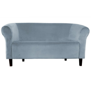 Sofa Milo tkanina Welur : Kolor nogi - Venge, Kolor tkaniny - VELVET - BL06, Typ tkaniny - Velvet, Wysokość nogi - 15 cm