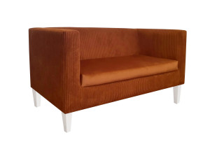 Sofa Monaco : Kolor nogi - Biała, Kolor tkaniny - Kronos40/Poso40, Typ tkaniny - Kronos/Poso, Wysokość nogi - 15 cm
