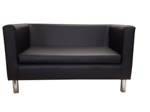 Sofa Monaco : Kolor nogi - Chrom, Kolor tkaniny - EKO-SKÓRA - 1D, Typ tkaniny - Eko-skóra , Wysokość nogi - 15 cm