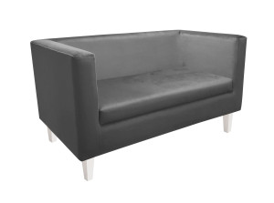 Sofa Monaco : Kolor nogi - Biała, Kolor tkaniny - VELVET - BL14, Typ tkaniny - Velvet, Wysokość nogi - 15 cm