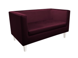 Sofa Monaco : Kolor nogi - Biała, Kolor tkaniny - VELVET - MG02, Typ tkaniny - Velvet, Wysokość nogi - 15 cm