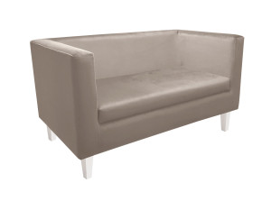 Sofa Monaco : Kolor nogi - Biała, Kolor tkaniny - VELVET - MG09, Typ tkaniny - Velvet, Wysokość nogi - 15 cm