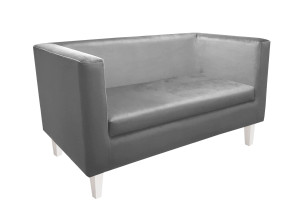 Sofa Monaco : Kolor nogi - Biała, Kolor tkaniny - VELVET - MG17, Typ tkaniny - Velvet, Wysokość nogi - 15 cm
