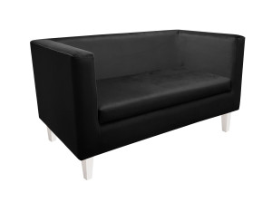 Sofa Monaco : Kolor nogi - Biała, Kolor tkaniny - VELVET - MG19, Typ tkaniny - Velvet, Wysokość nogi - 15 cm