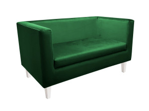Sofa Monaco : Kolor nogi - Biała, Kolor tkaniny - VELVET - MG25, Typ tkaniny - Velvet, Wysokość nogi - 15 cm