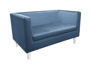 Sofa Monaco : Kolor nogi - Biała, Kolor tkaniny - VELVET - MG33, Typ tkaniny - Velvet, Wysokość nogi - 15 cm