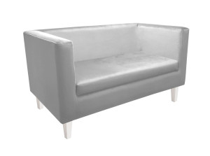 Sofa Monaco : Kolor nogi - Biała, Kolor tkaniny - VELVET - MG39, Typ tkaniny - Velvet, Wysokość nogi - 15 cm