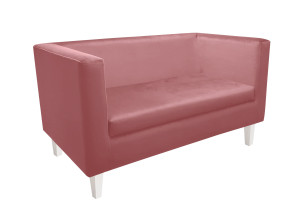 Sofa Monaco : Kolor nogi - Biała, Kolor tkaniny - VELVET - MG58, Typ tkaniny - Velvet, Wysokość nogi - 15 cm