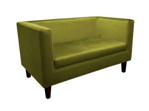 Sofa Monaco : Kolor nogi - Venge, Kolor tkaniny - VELVET - BL75, Typ tkaniny - Velvet, Wysokość nogi - 15 cm