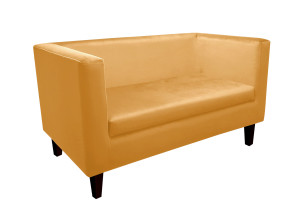 Sofa Monaco : Kolor nogi - Venge, Kolor tkaniny - VELVET - MG15, Typ tkaniny - Velvet, Wysokość nogi - 20 cm