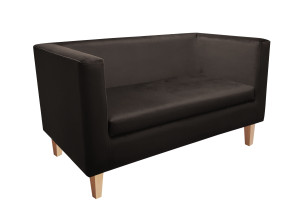Sofa Monaco : Kolor nogi - Drewno, Kolor tkaniny - VELVET - MG05, Typ tkaniny - Velvet, Wysokość nogi - 15 cm