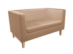 Sofa Monaco : Kolor nogi - Drewno, Kolor tkaniny - VELVET - MG06, Typ tkaniny - Velvet, Wysokość nogi - 15 cm