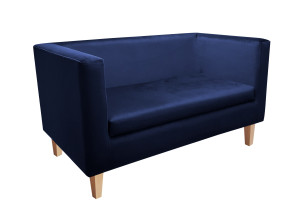 Sofa Monaco : Kolor nogi - Drewno, Kolor tkaniny - VELVET - MG16, Typ tkaniny - Velvet, Wysokość nogi - 15 cm