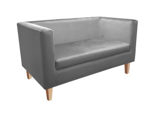 Sofa Monaco : Kolor nogi - Drewno, Kolor tkaniny - VELVET - MG17, Typ tkaniny - Velvet, Wysokość nogi - 15 cm