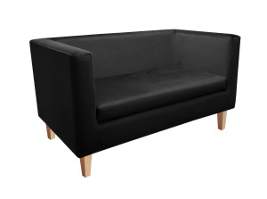 Sofa Monaco : Kolor nogi - Drewno, Kolor tkaniny - VELVET - MG19, Typ tkaniny - Velvet, Wysokość nogi - 15 cm