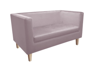 Sofa Monaco : Kolor nogi - Drewno, Kolor tkaniny - VELVET - MG55, Typ tkaniny - Velvet, Wysokość nogi - 15 cm