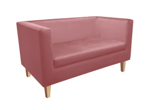 Sofa Monaco : Kolor nogi - Drewno, Kolor tkaniny - VELVET - MG58, Typ tkaniny - Velvet, Wysokość nogi - 15 cm