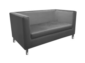 Sofa Monaco : Kolor nogi - Chrom, Kolor tkaniny - VELVET - BL14, Typ tkaniny - Velvet, Wysokość nogi - 15 cm