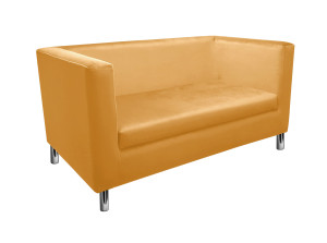 Sofa Monaco : Kolor nogi - Chrom, Kolor tkaniny - VELVET - MG15, Typ tkaniny - Velvet, Wysokość nogi - 15 cm