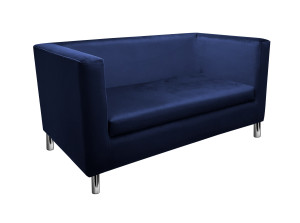 Sofa Monaco : Kolor nogi - Chrom, Kolor tkaniny - VELVET - MG16, Typ tkaniny - Velvet, Wysokość nogi - 15 cm