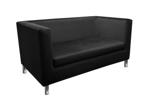Sofa Monaco : Kolor nogi - Chrom, Kolor tkaniny - VELVET - MG19, Typ tkaniny - Velvet, Wysokość nogi - 15 cm
