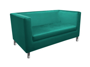 Sofa Monaco : Kolor nogi - Chrom, Kolor tkaniny - VELVET - MG20, Typ tkaniny - Velvet, Wysokość nogi - 15 cm