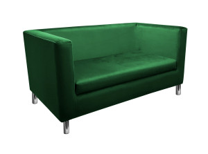 Sofa Monaco : Kolor nogi - Chrom, Kolor tkaniny - VELVET - MG25, Typ tkaniny - Velvet, Wysokość nogi - 15 cm