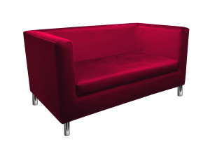Sofa Monaco : Kolor nogi - Chrom, Kolor tkaniny - VELVET - MG31, Typ tkaniny - Velvet, Wysokość nogi - 15 cm