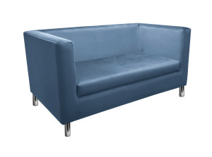 Sofa Monaco : Kolor nogi - Chrom, Kolor tkaniny - VELVET - MG33, Typ tkaniny - Velvet, Wysokość nogi - 15 cm