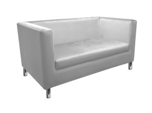Sofa Monaco : Kolor nogi - Chrom, Kolor tkaniny - VELVET - MG39, Typ tkaniny - Velvet, Wysokość nogi - 15 cm