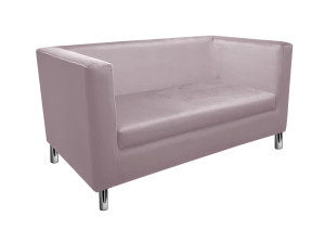 Sofa Monaco : Kolor nogi - Chrom, Kolor tkaniny - VELVET - MG55, Typ tkaniny - Velvet, Wysokość nogi - 15 cm