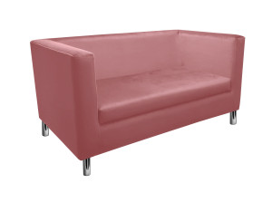 Sofa Monaco : Kolor nogi - Chrom, Kolor tkaniny - VELVET - MG58, Typ tkaniny - Velvet, Wysokość nogi - 15 cm