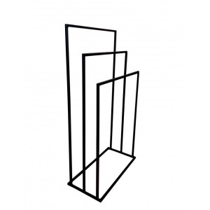 Stojak wieszak łazienkowy na ręczniki LOFT metalowy : Kolor Stelaża - Czarny , Rozmiar - 3-ramienna 1,2cm