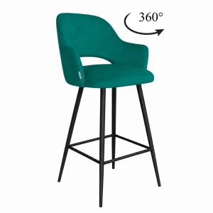 Hoker obrotowy 360° krzesło barowe Milano noga metalowa czarna MG20