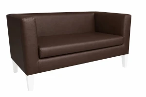 Sofa Monaco : Kolor nogi - Drewno, Kolor tkaniny - EKO-SKÓRA - 2D, Typ tkaniny - Eko-skóra , Wysokość nogi - 20 cm