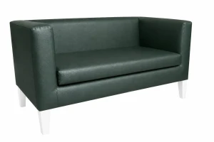 Sofa Monaco : Kolor nogi - Biała, Kolor tkaniny - EKO-SKÓRA - 6D, Typ tkaniny - Eko-skóra , Wysokość nogi - 20 cm