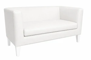 Sofa Monaco : Kolor nogi - Biała, Kolor tkaniny - EKO-SKÓRA - 10D, Typ tkaniny - Eko-skóra , Wysokość nogi - 20 cm