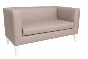Sofa Monaco : Kolor nogi - Biała, Kolor tkaniny - EKO-SKÓRA - 11D, Typ tkaniny - Eko-skóra , Wysokość nogi - 20 cm