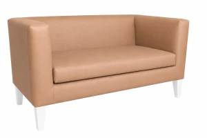 Sofa Monaco : Kolor nogi - Biała, Kolor tkaniny - EKO-SKÓRA - 14D, Typ tkaniny - Eko-skóra , Wysokość nogi - 20 cm