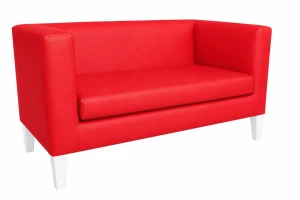 Sofa Monaco : Kolor nogi - Biała, Kolor tkaniny - EKO-SKÓRA - 15D, Typ tkaniny - Eko-skóra , Wysokość nogi - 20 cm