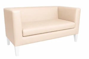 Sofa Monaco : Kolor nogi - Biała, Kolor tkaniny - EKO-SKÓRA - 18D, Typ tkaniny - Eko-skóra , Wysokość nogi - 20 cm