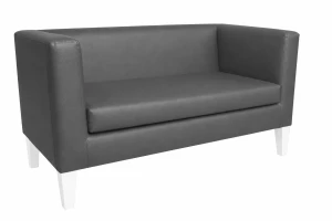 Sofa Monaco : Kolor nogi - Biała, Kolor tkaniny - EKO-SKÓRA - 23D, Typ tkaniny - Eko-skóra , Wysokość nogi - 20 cm