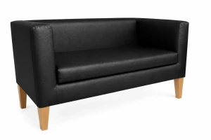Sofa Monaco : Kolor nogi - Drewno, Kolor tkaniny - EKO-SKÓRA - 1D, Typ tkaniny - Eko-skóra , Wysokość nogi - 20 cm