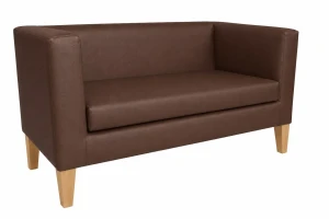 Sofa Monaco : Kolor nogi - Drewno, Kolor tkaniny - EKO-SKÓRA - 3D, Typ tkaniny - Eko-skóra , Wysokość nogi - 20 cm