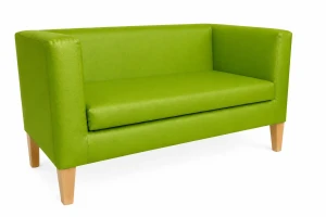 Sofa Monaco : Kolor nogi - Drewno, Kolor tkaniny - EKO-SKÓRA - 5D, Typ tkaniny - Eko-skóra , Wysokość nogi - 20 cm