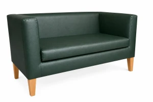 Sofa Monaco : Kolor nogi - Drewno, Kolor tkaniny - EKO-SKÓRA - 6D, Typ tkaniny - Eko-skóra , Wysokość nogi - 20 cm
